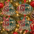 Personalized Football Christmas Ornament, Custom Team Name & Mascot Gift