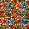Personalized Football Cheer Mascot Ornament, Custom Team Name Game Day Decor