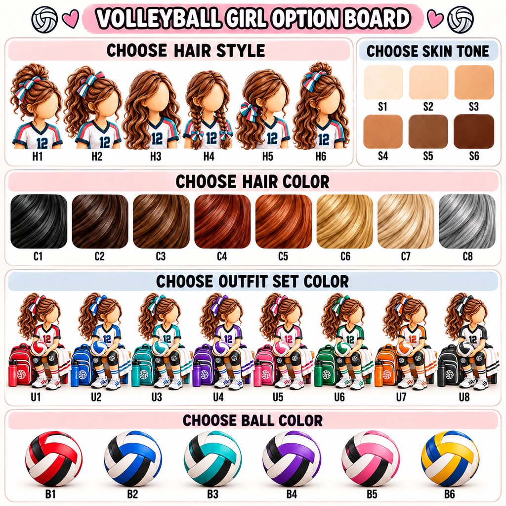 Personalized Volleyball Christmas Ornament for Girls, Custom Name & Number