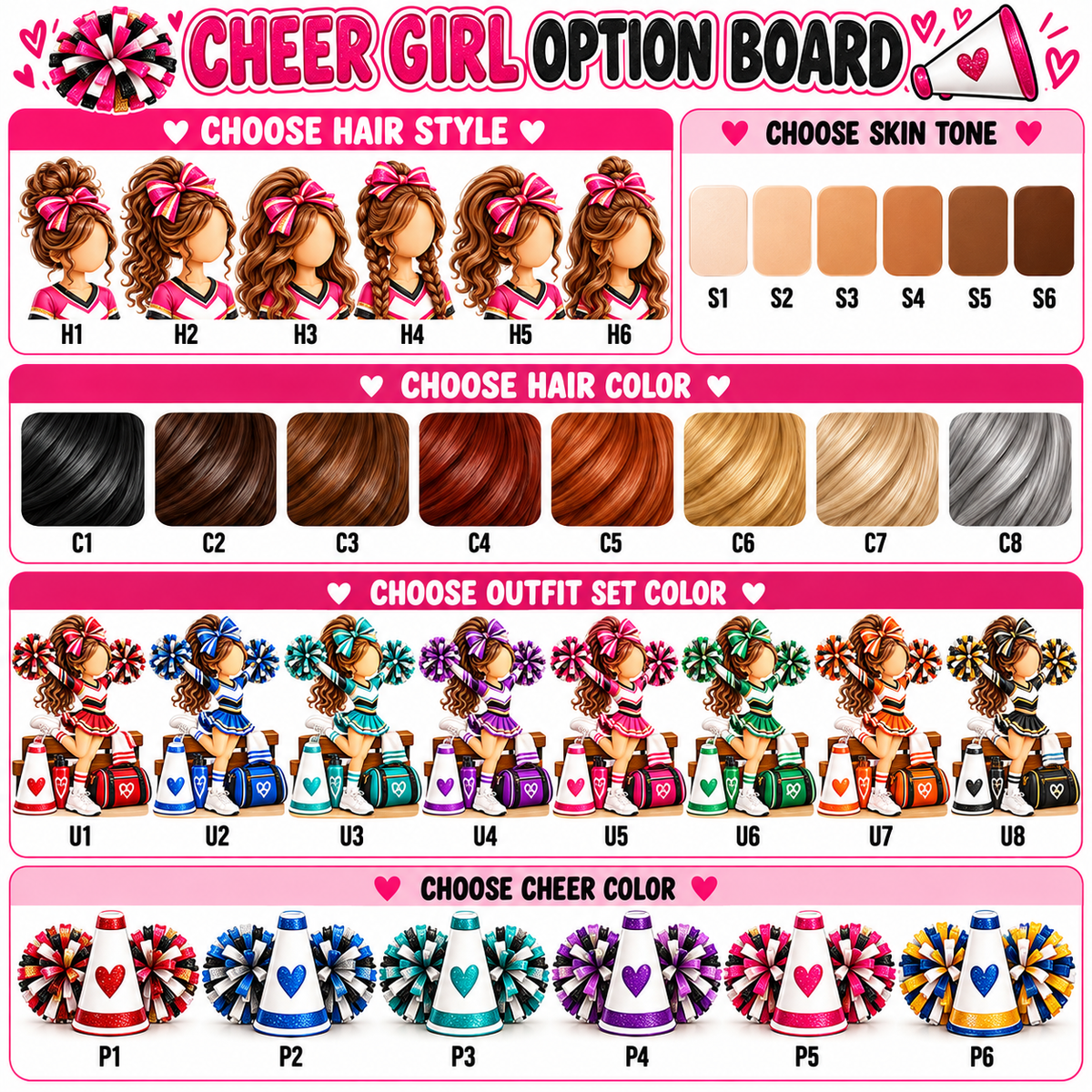 Personalized Cheerleader Christmas Ornament for Girls, Custom Cheer Team Gift
