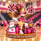 Personalized Cheerleader Christmas Ornament for Girls, Custom Cheer Team Gift