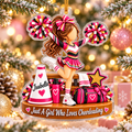 Personalized Cheerleader Christmas Ornament for Girls, Custom Cheer Team Gift