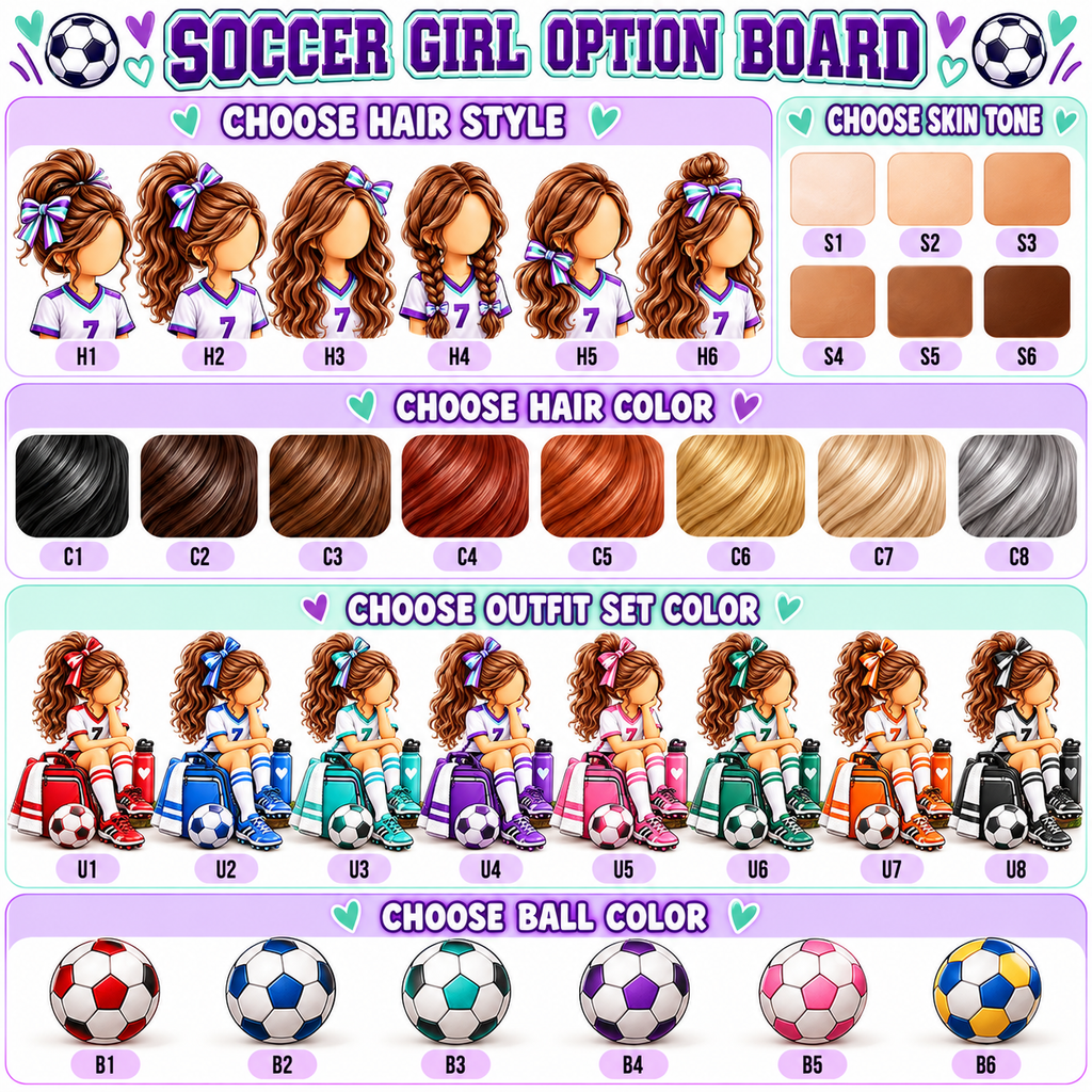 Personalized Soccer Christmas Ornament for Girls, Custom Name & Number Gift