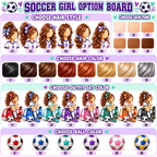Personalized Soccer Christmas Ornament for Girls, Custom Name & Number Gift