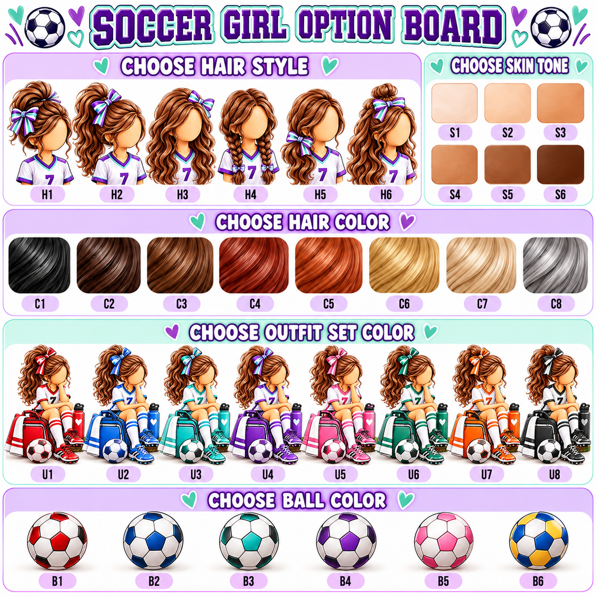 Personalized Soccer Christmas Ornament for Girls, Custom Name & Number Gift