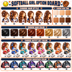 Personalized Softball Christmas Ornament for Girls, Custom Name & Number Gift
