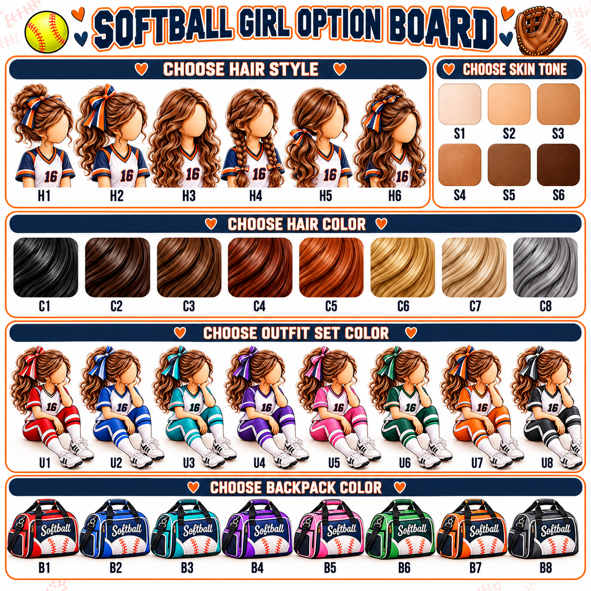 Personalized Softball Christmas Ornament for Girls, Custom Name & Number Gift