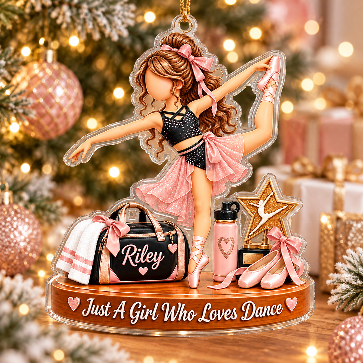 Personalized Dance Christmas Ornament, Custom Ballerina Girl Recital Gift