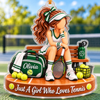 Personalized Tennis Christmas Ornament for Girls, Custom Team Player Gift