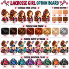 Personalized Lacrosse Christmas Ornament for Girls, Custom Name & Number Gift