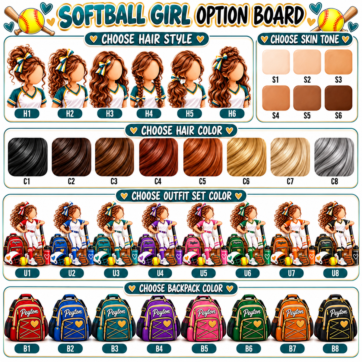 Personalized Girls Softball Team Ornament, Custom Team Name Christmas Decor