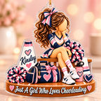 Personalized Cheer Squad Christmas Ornament, Custom Team Name Tree Decor