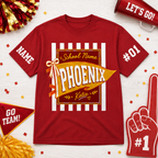 Custom Plaid Mascot T-Shirt, School Spirit Game Day Gift