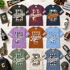 Custom Plaid Mascot T-Shirt, Proud School Spirit Game Day Gift