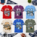 Custom School Mascot Graphic Shirt, Pennant Stripe Game Day Appare
