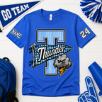 Custom School Mascot Graphic Shirt, Pennant Stripe Game Day Appare