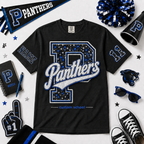 Custom Starry Varsity Letter T-Shirt, Personalized Game Day Gift