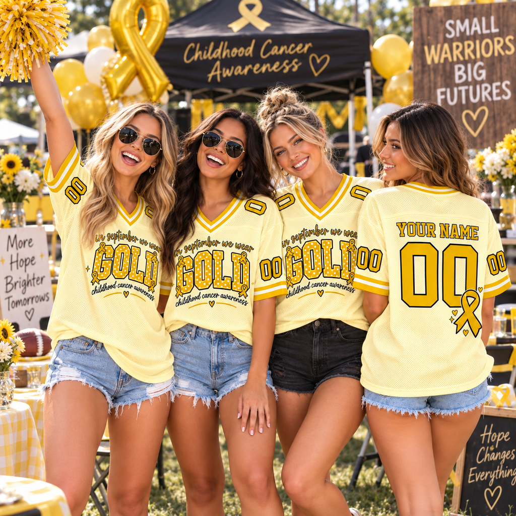 In September We Wear Gold Jersey, Cancer Warrior Support Tribute Gift - product image 2
