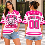 Custom Mascot Pink Out Football Jersey, Game Day School Spirit Gift - product image 3