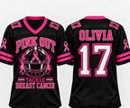 Tackle Cancer Football Jersey, Breast Cancer Supporter Tribute Gift - product image 1