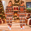 Custom Football Christmas Pajamas, Custom Team Spirit Holiday Sleepwear