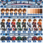 Personalized Hockey Christmas Ornament for Boys, Custom Name & Number Gift