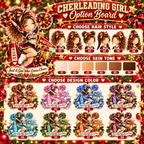 Personalized Game Day Cheerleader Ornament, Cute Custom Cheer Christmas Decor