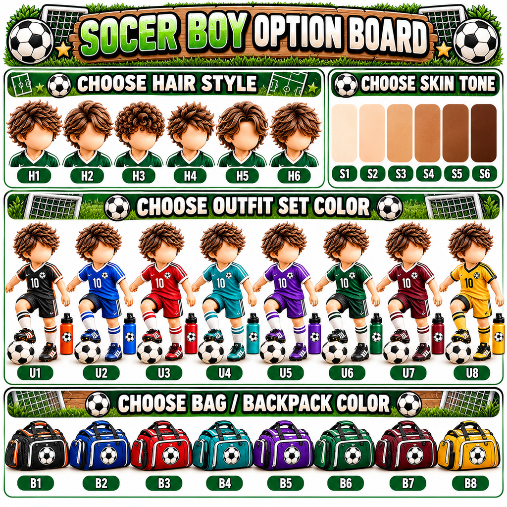 Personalized Soccer Christmas Ornament for Boys, Custom Name & Number Gift