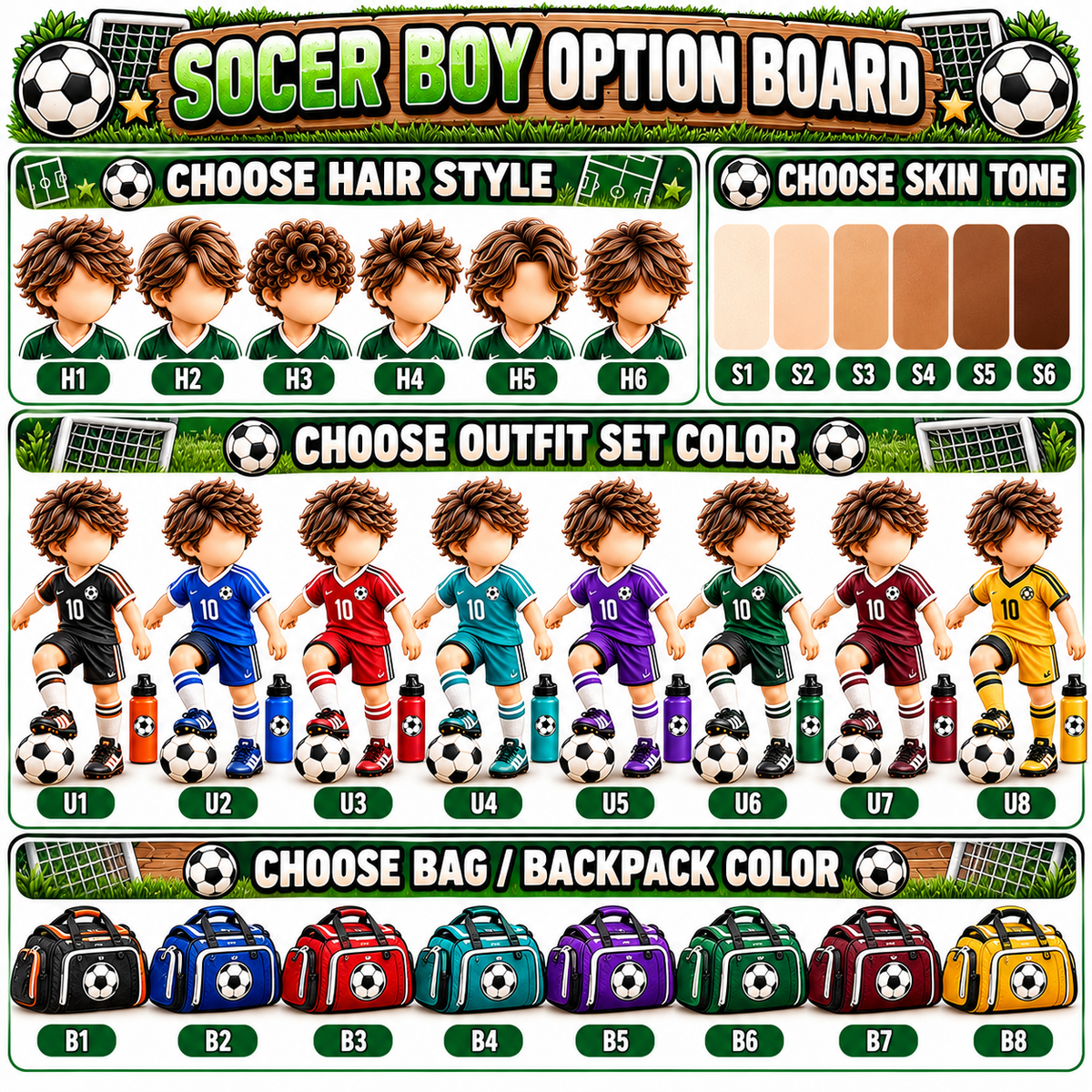 Personalized Soccer Christmas Ornament for Boys, Custom Name & Number Gift