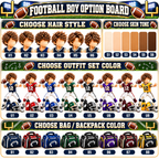 Personalized Football Christmas Ornament for Boys, Custom Name & Number Gift