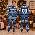 Personalized Team Spirit Christmas Pajamas, Custom Fan Holiday Lounge Set