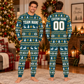 Custom Team Name Christmas Pajamas ,School Spirit Christmas Pajama Set