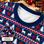 Personalized School Spirit Holiday Pajamas, custom sports fan gift, Mascot Reindeer Sleepwear Set