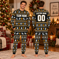 Custom School Spirit Christmas Pajamas Set Add Any Team Logo Pullover
