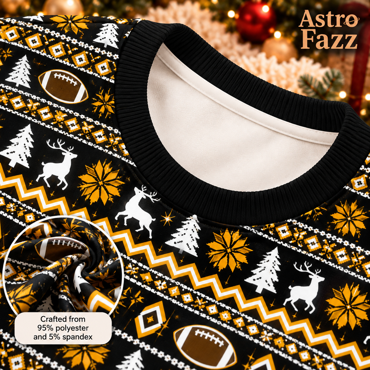 Custom School Spirit Christmas Pajamas Set Add Any Team Logo Pullover