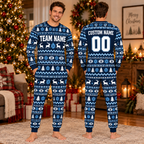Personalized Mascot Holiday Pajamas, Custom Logo Team Spirit Set