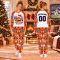 Personalized Football Holiday Pajamas, Custom Game Day Family Lounge Set