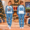 Football Game Day Christmas Pajama Set, Custom School Spirit Loungewear, Sports fan holiday gift