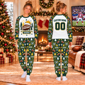 Custom Name & Number Holiday Pajamas, Christmas Team Family Sleepwear