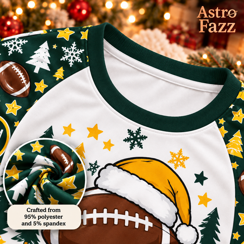 Custom Name & Number Holiday Pajamas, Christmas Team Family Sleepwear