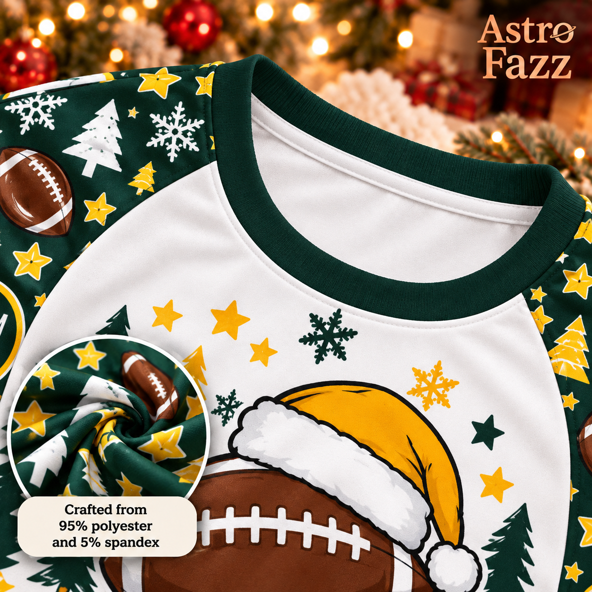 Custom Name & Number Holiday Pajamas, Christmas Team Family Sleepwear
