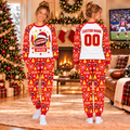 Custom Team Name Christmas Pajamas, Family Matching Pajamas Set, Football Fan Gift