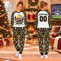 Personalized Football Raglan Pajamas Set, Custom Team Name Family Sleepwear