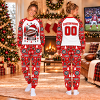 Custom Team Name Pajamas Family Matching Christmas Pajamas Game Day Football Season Set