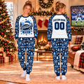 Personalized Football Pajamas Set, Custom Name and Number Football Loungewear, Football Player Gift