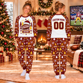 Custom Football Santa Christmas Pajamas, Matching Family Fan Sleepwear