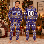 Custom School Spirit Christmas Pajamas, Matching Team Family Sleepwear