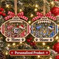 Personalized School Spirit Mascot Ornament, Custom Team Name Christmas Decor