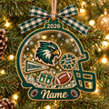 Personalized Football Helmet Christmas Ornament, Custom Name & Number Gift