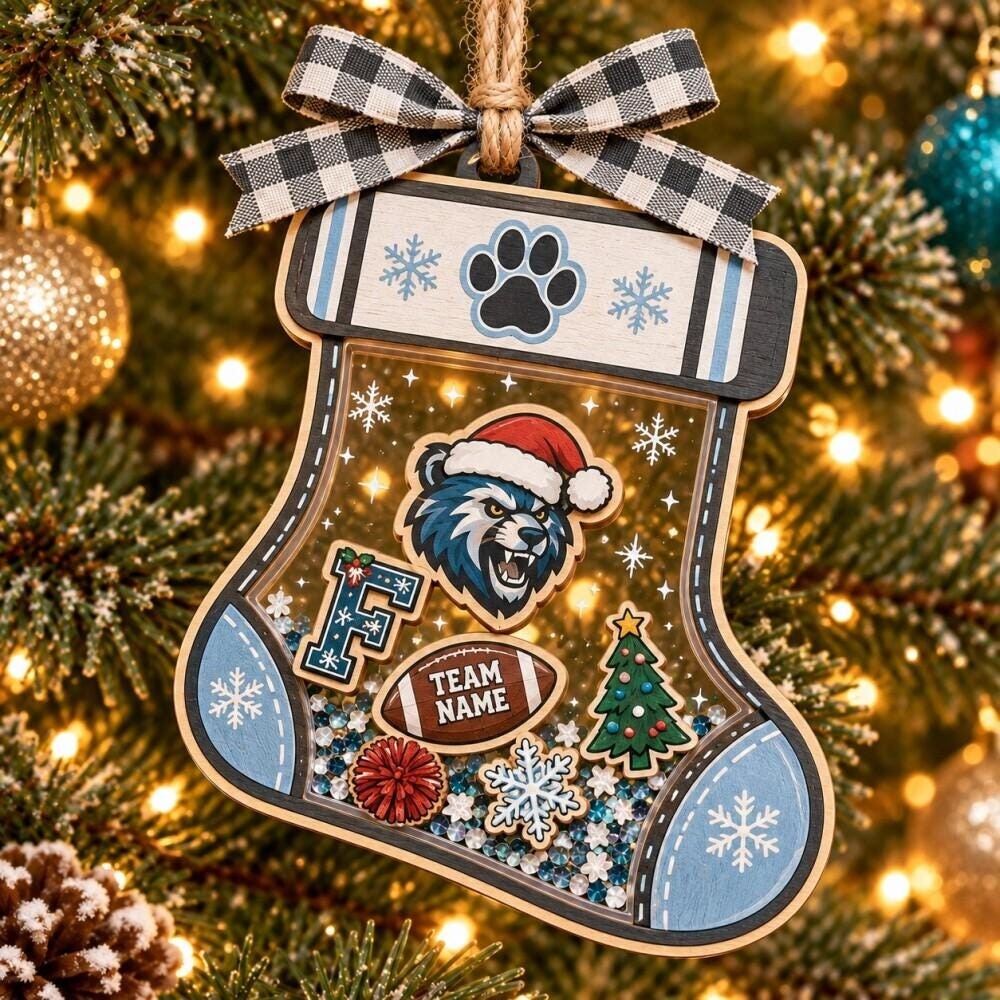 Personalized Stocking Mascot Christmas Ornament